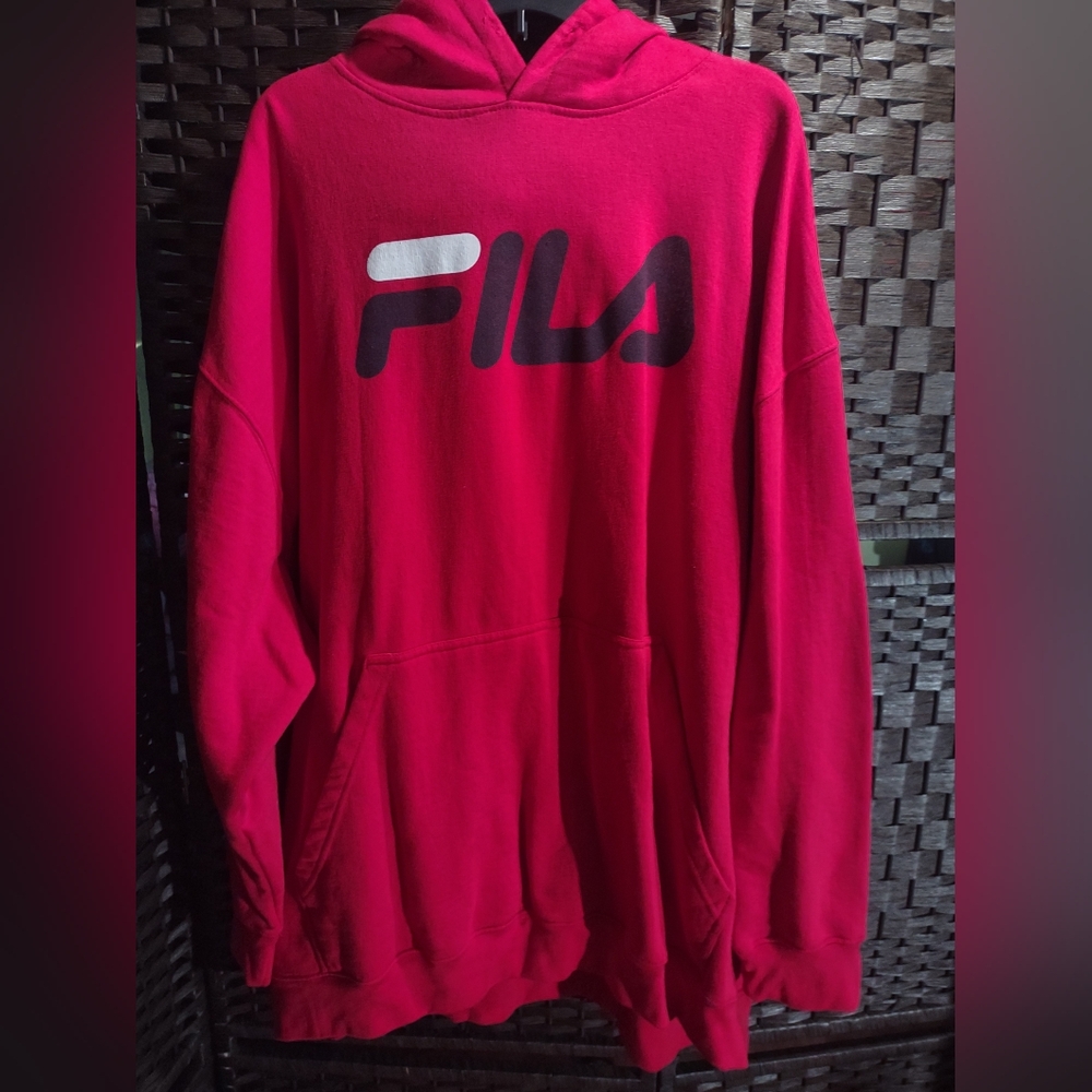 Fila Men's Big & Tall Classic Pullover Hoodie Red 5XL